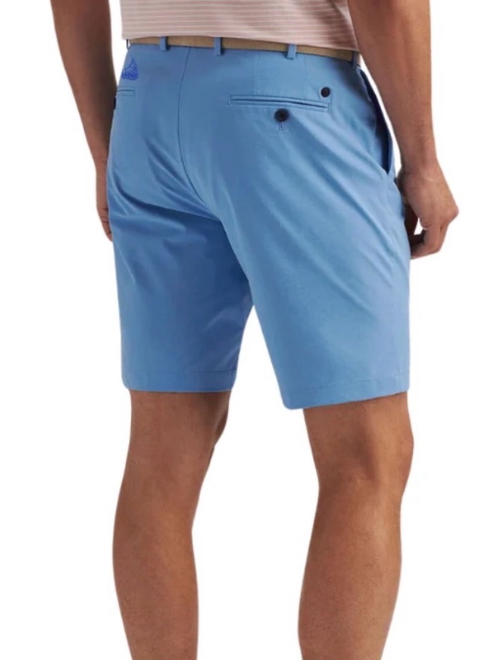 Peter Millar Sky Blue Flat-Front Performance Shorts